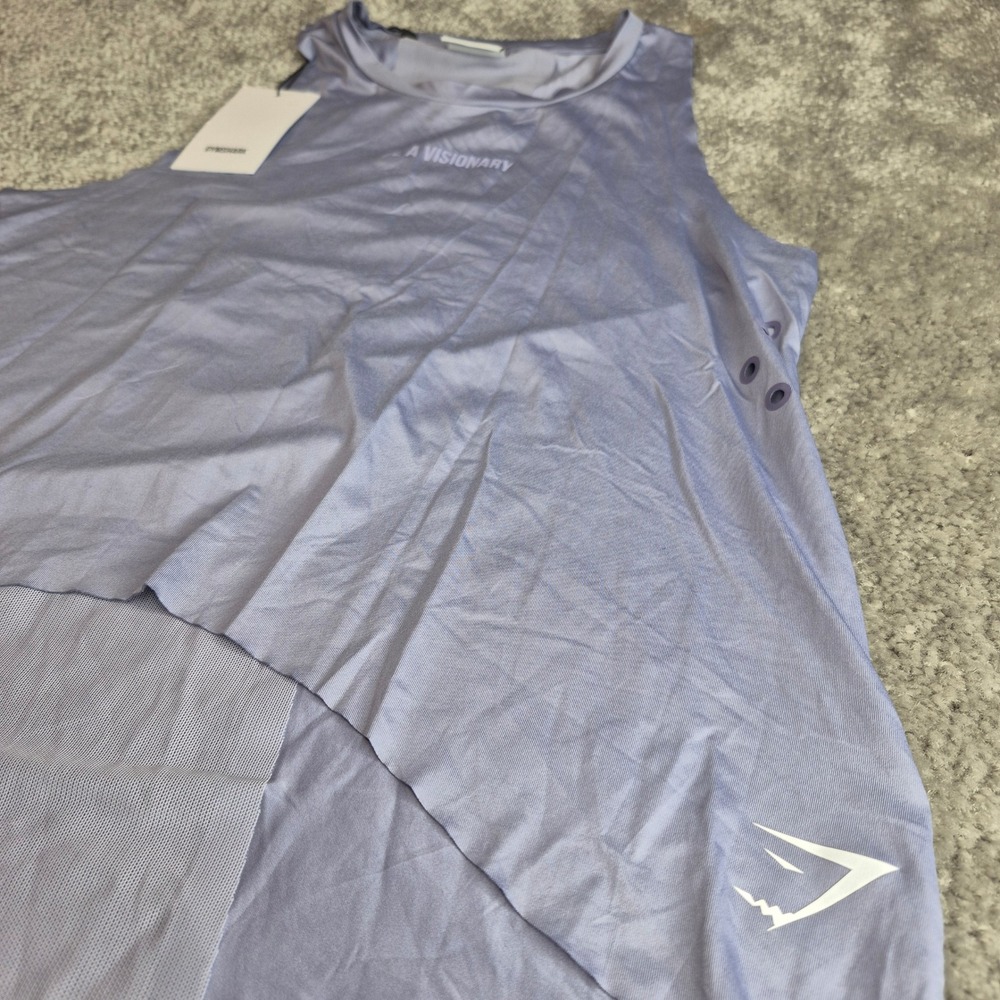 Gymshark Sol Lift Tank Intense Steel Blue Womens Medium GLVT4000-ISB NWT - Picture 6 of 11